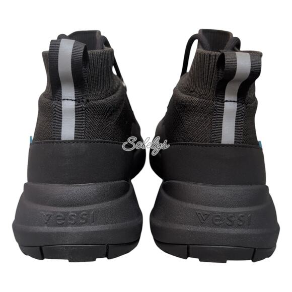 Vessi Stormburst Womens 9 Waterproof Space Black High Top Knit Sneaker Boot - Picture 7 of 13